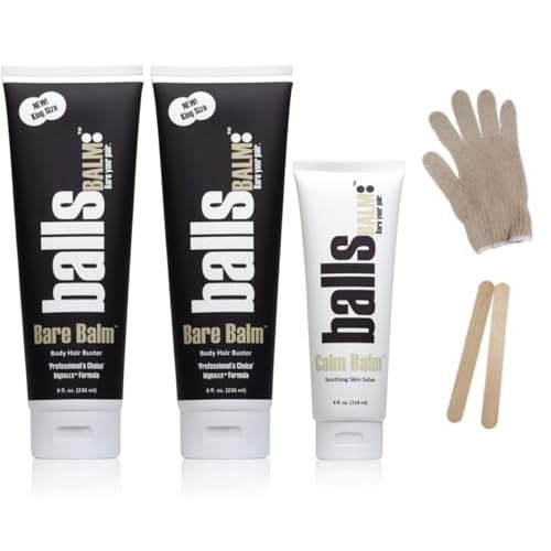 The Bare Pair Double Pro Pac King Kombo - Body Hair Management System (w/Exfoliating Glove)