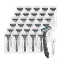 Disposable Razors Bulk, Gray Razors Individually Wrapped Bulk, With Shaving Cream For Hotels, Shelters, Homeless, Nursing Homes, Charities, Churches (30-PACK)