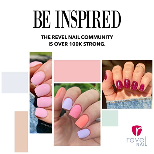 Revel Nail Dip Powder Nail Kit, 12 Pink & Red Shades, Chip Resistant Dip Powder for Nails with Vitamin E and Calcium, DIY Manicure Set, Made in USA
