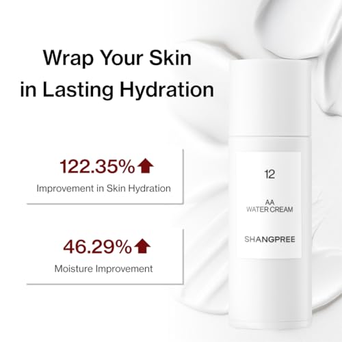 SHANGPREE AA Water Cream, Deep Hydration, Moisture All Day, Smooth Lightweight Finish, Shea Butter & Marine Complex, For Dry Skin, 50ml / 1.69 fl.oz.