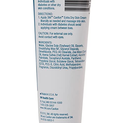 3M Cavilon Cream for Extra Dry Skin, Scented, Contains Glycerin/Dimethicone, 12 Count
