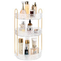 Rotating Makeup Organizer for Vanity, 3 Tier Perfume Skincare Storage for Women, Bathroom Counter Organizer, 360 Spinning Cosmetic Holder for Dresser Countertop, Clear