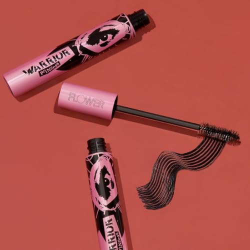 FLOWER Beauty By Drew Barrymore Volumizing Mascara - Warrior Princess - With Clump Free Technology for Lash Lengthening + Lash Lifting + Curling - Washable + Defining + Buildable - Black