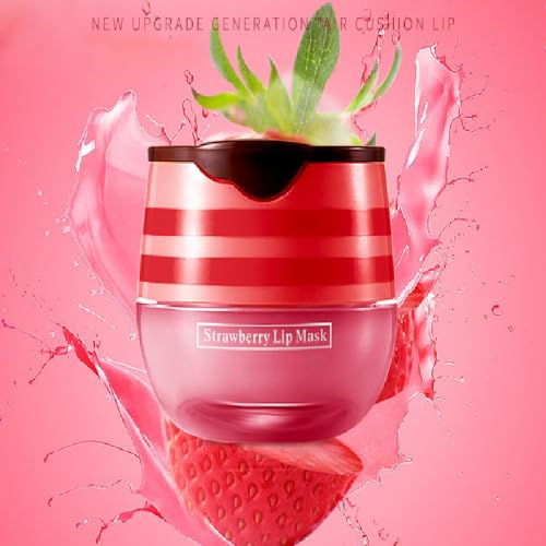 4 Pcs Bee Lip Balm Honey Pot,Honey & Strawberry Lip Mask Propolis Moisturizing Lip Balm. (2Pcs Honey &2Pcs Strawberry)