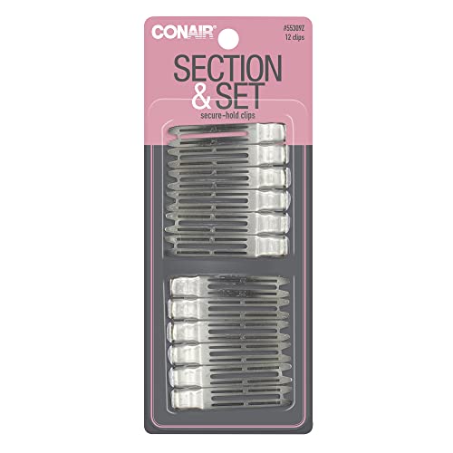 Conair Chrome Plated Hair Clips, 1.3 Ounce
