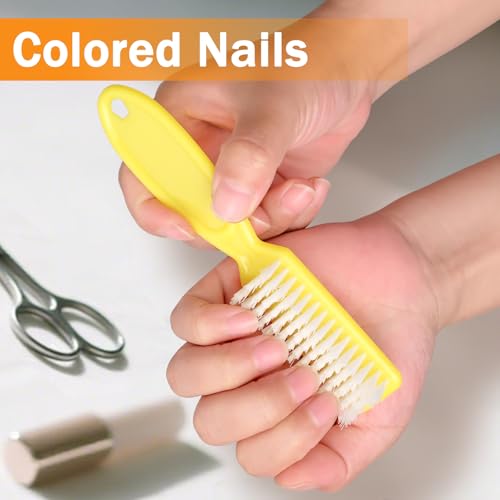 140 Pcs Handle Grip Nail Brush Bulk Hand Cleaning Brushes Pedicure Manicure Tools Soft Stiff Bristles for Cleaning Fingernails, Nail and Toe(Multicolor)