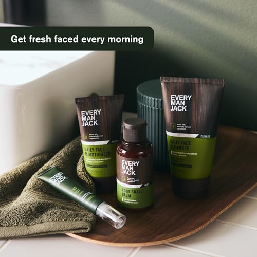 Every Man Jack Hydrating Face Wash for Men with Hyaluronic Acid & Niacinamide ? Gently Removes Dirt and Oil, Revives Dry, Dull Skin ? 5 fl oz (2 Pack)