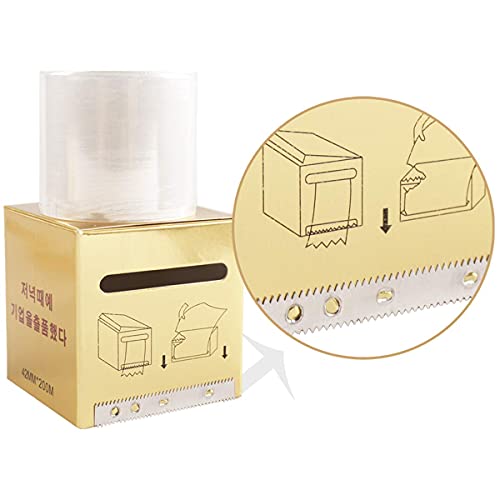 Disposable Eyebrow Tattoo Plastic Wrap Preservative Saran Barrier Film Microblading Supplies Lips Permanent Make Up Cling Wrap Cover Tape Roll Transparent 2 PCS