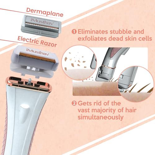 Women¡¯s Electric Shaver & Pubic Hair Bikini Trimmer ? Wet & Dry Painless Dermaplane Electric Shave for Body Hair Removal for Bikini, Underarm, Legs, Arms
