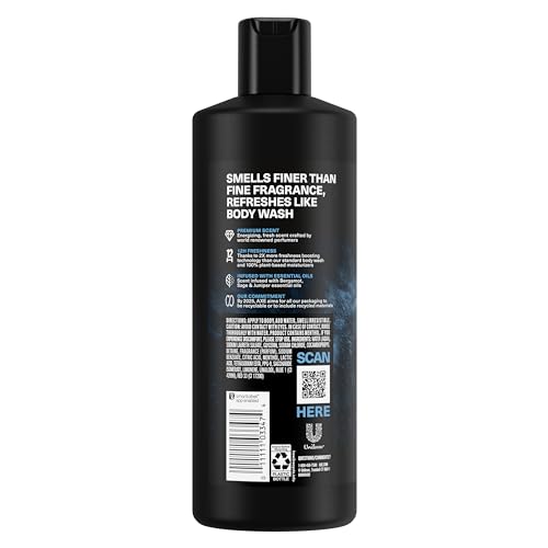 AXE Fine Fragrance Collection Body Wash For Men Aqua Bergamot 12h Refreshing Scent Shower Gel Infused with Bergamot, Sage, and Juniper Essential Oils 18 oz