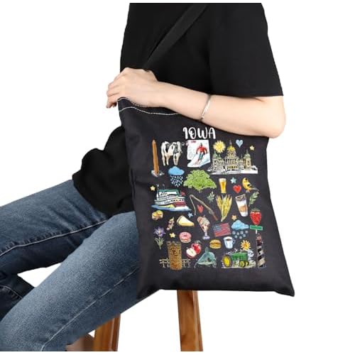 G2TUP Iowa State Souvenirs Gift Iowa Travel Tote Bag Iowa Home Handbag Iowa Tourism Gift Iowa Vacation Gift