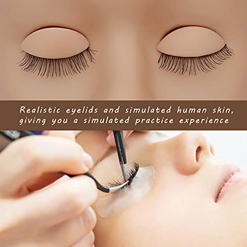 6 pairs of replaceable eyelids (2 boxes), MAIZOA Eyelash Replacement Eyelids,used for eyelash training and practice makeup eyelash extension (Wheat color)