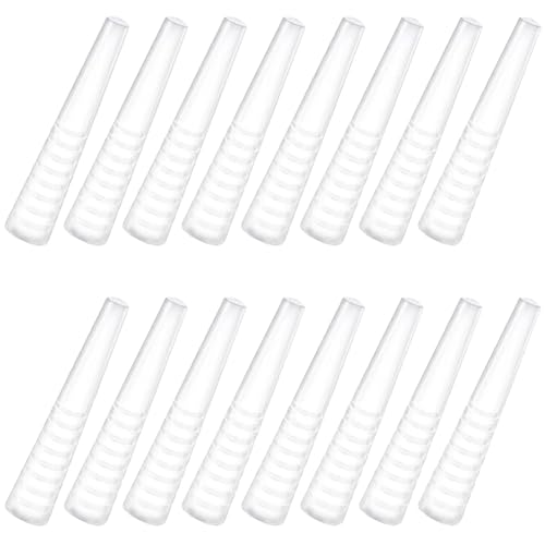 50 Pieces Tweezer Protector Soft Silicone Tweezers Protector Cap Tweezer Tip Covers Tweezers Point Protectors Tweezer Protective Cover, Transparent