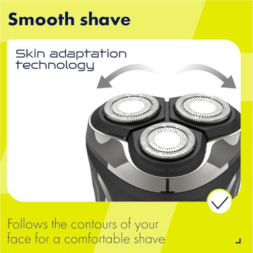 Electric Shaver for Men ? TT Comfort Line 9, Wet Dry Waterproof, Rotary Triple Head, USB-C Rechargeable Electric Razor, 60 Min Runtime, Pop-Up Trimmer