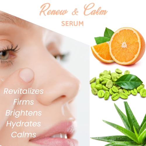 Vitamin C Serum ? Hyaluronic Acid Serum for Face with Vitamins C, E & Natural Extracts ? Restores, Smooths, Calms, Evens Skin Tone, Anti-Wrinkle ? 1 Oz