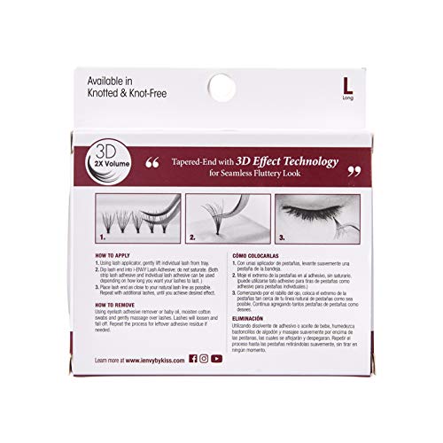 i?ENVY 2X Volume 3D Ultra Black Individual Lashes (3 Pack, Long)