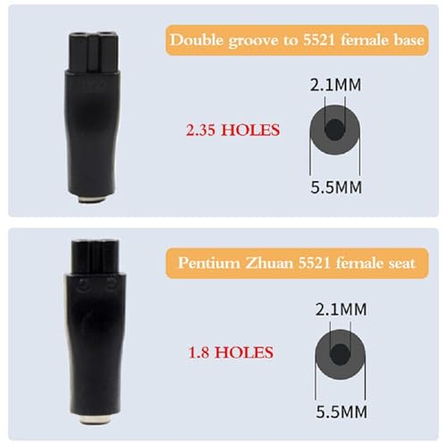 BODYA Universal USB Adapter Charger Cable Charging Cable DC Converter Power Cord for Electric Shaver Hair Clipper DC 5.5 * 2.1mm Black