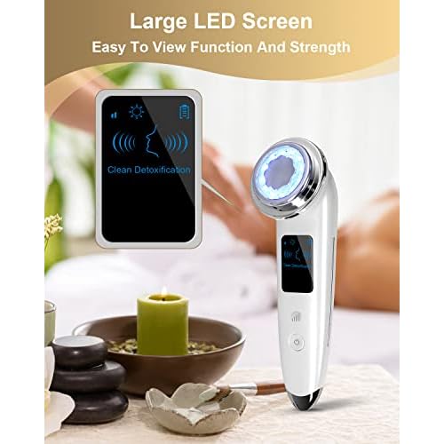 Face Massager Electric Face Lifting 4 in 1 Facial Massager Anti Aging Skin Tightening Firming Skin Care Tools (White)