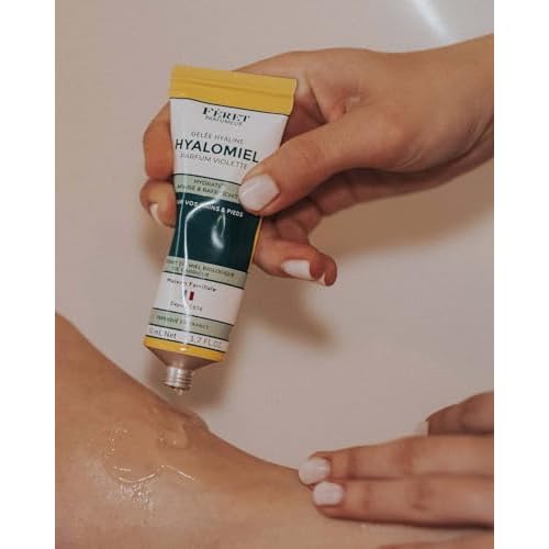 F?ret Parfumeur Le Hyalomiel Gel Moisturizer ? Violette ? Hydrating Skincare with Organic Honey ? Soothing Gel for Dry, Cracked Hands, Feet & Skin ? Made in France ? 50ml / 1.7oz