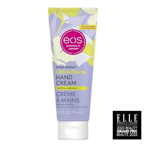 eos Shea Better Hand Cream - Vanilla Cashmere Hand Lotion | Instant Hydration + Lasting Protection | 2.5 oz,(Pack of 2)
