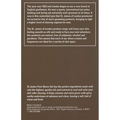 St James of London Black Pepper & Lime Post Shave Gel, 3.4 oz