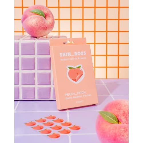 SKINBOSS Hydrocolloid Butt Acne Patches - 20mm Large Pimple Patches for Body and Butt - Acne, Blemish, and Dark Spot with Lactic Acid, Hyaluronic Acid, Arnica, and Calendula - 12 Count