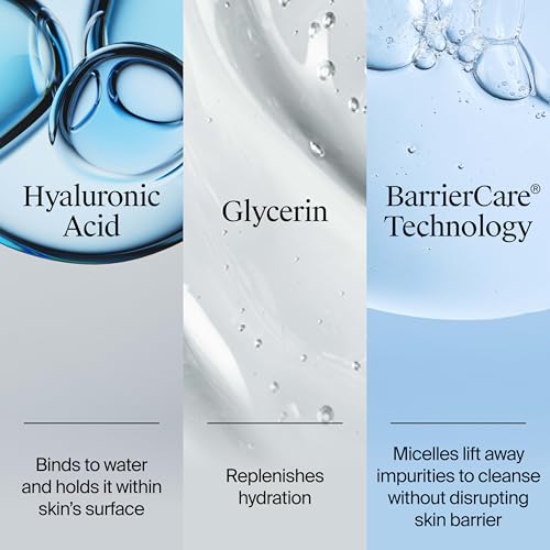 Neutrogena Hydro Boost Face Wash, Fragrance Free, Hydrating Facial Cleanser with Hyaluronic Acid, Daily Foaming Face Wash & Makeup Remover, Hypoallergenic Gel Cleanser, 16 fl. oz