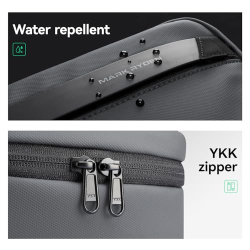MARK RYDEN Toiletry Bag for Men, Travel Toiletry Organizer Dopp Kit Water-resistant Shaving Bag for Toiletries Accessories (Dark Grey)
