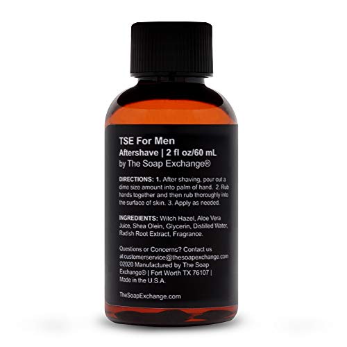 TSE for Men Soothing Aftershave - Beach Bum - Natural Ingredients for a Healthy Post Shave. Reduce Razor burn with Aloe Vera. Hand Crafted 2 fl oz / 60 ml Made in the USA.