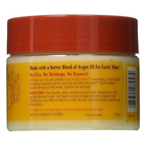 Argon Oil Curl & Hold Custard by Creme of Nature, Argan Oil of Morocco, Adds Moisture and Eliminates Frizz, 11.5 Fl Oz