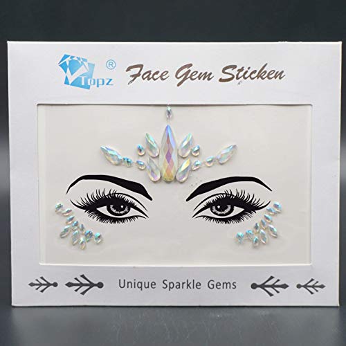 fluorescent face gems makeup glow in the dark face jewels festival rhinestone pastie fluorescence crystals body tattoo stickers forehead jewelry Team Bride (tp344 flower)