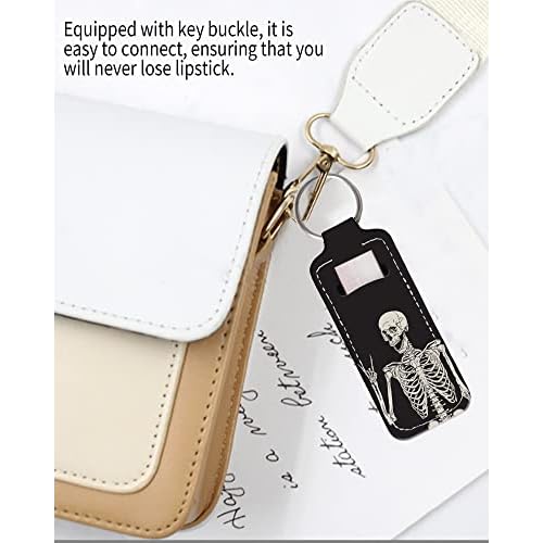 Chapstick Holder Keychain Fashion Lipstick Sleeve Lip Balm Portable Pocket Lip Gloss Tube Holder