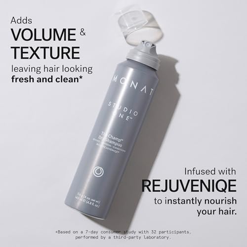 MONAT Studio One¢â The Champ¢â Conditioning Dry Shampoo Infused w/Rejuveniqe¢ç - Waterless Shampoo That Absorbs Oils, Dirt & Impurities in Between Shampoos. For All Hair Types - Net wt. 113g/4 fl oz.