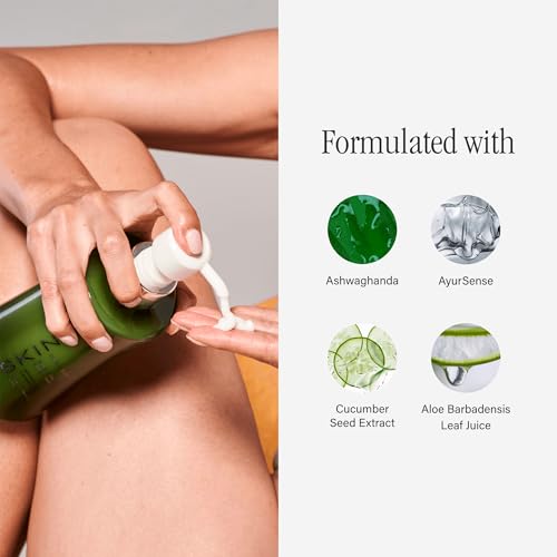 SKINN Natural Body Lotion, Ayurvedic Body Blend - Divine Elixir Revitalizing Natural Lotion for Dry Skin - Soothing, Cooling, & Moisturizing Ashwagandha Body Lotion for Wrinkles & Stretch Marks