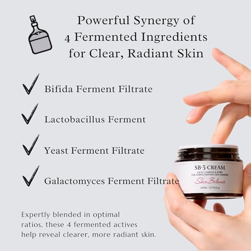 SB-3 SKIN REPAIR Cream(2.03 fl oz) with PDRN, Lactobacillus Ferment, Fermented Hemp Root Extract ? Firming, Brightening, Deep Hydration & Microbiome Boosting for Radiant Skin