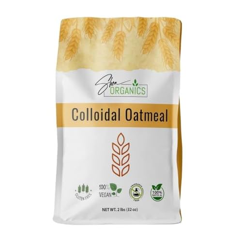 Shea Organics Colloidal Oatmeal Powder | Gentle Soothing Bath Treatment for Sensitive Skin | Natural Oat Bath for Babies & Adults | Ideal for DIY Skincare & Soap Making | 32 oz Pack of 1
