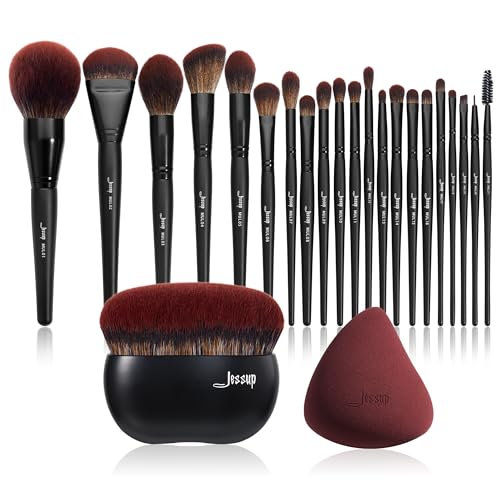 Jessup Makeup Brushes T271 with Foundation Brush+Makeup Sponge T881