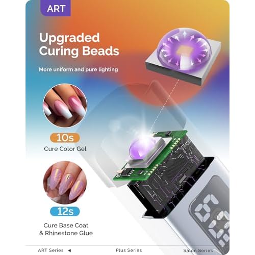 MelodySusie Professional Nail Drill 30000RPM with Portable UV Nail Lamp