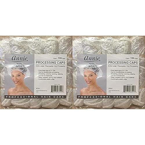 Annie - Processing Caps - Extra Large (21") - Clear - (100) Count - (2) Packs - Disposable - Any Processing