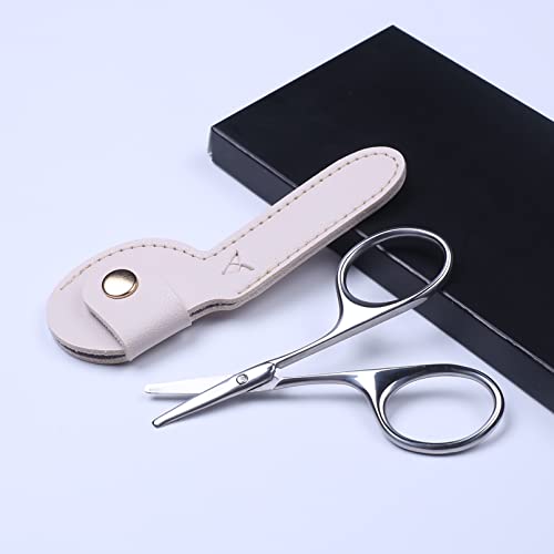 3.75" Round Tip Safe Mini Pubic Hair Scissors For Women, Small Personal Beauty Vaginial Grooming Trimming Bikini Scissors (Pink)