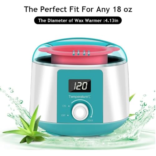 Silicone Wax Warmer Liner, Silicone Wax Bowl for Wax Warmer,Non-Stick Wax Melt Warmer Wax Pot Replacement, Reusable Wax Melt Liner,(pink, small)