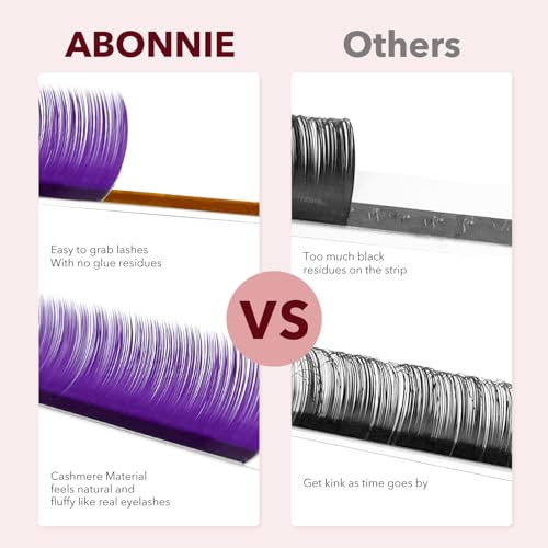 Colored Lash Extensions, 32 Rows Cashmere eyelashes, 0.07 D Curl12-15mm Mix Classic Eyelash Extensions, Single Lash Extensions for Professional Salon Use (32 Rows-Purple Ombre 0.07-D 12-15£©