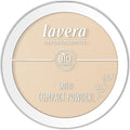 lavera Satin Compact Powder -Medium 02- nude - Almond Oil & Rice Powder - Vegan - Mattifying - Long-Lasting - Velvety Texture 0.32 Fl Oz
