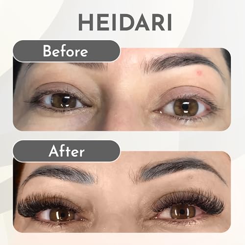 Heidari Handcraft Promade Eyelashes Extension Ideal for Professional Lash Salon, Collection 3D-20D, C CC D DD Curl, Thickness 0.03~0.1mm, Length 8-20mm, Long Lasting,Easy Application 5D-0.07 D 15 mm