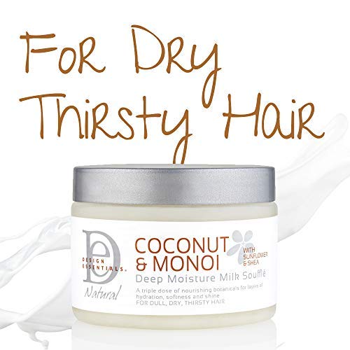Design Essentials Deep Moisture Milk Souffle, Coconut & Monoi Collection, 12 Ounce