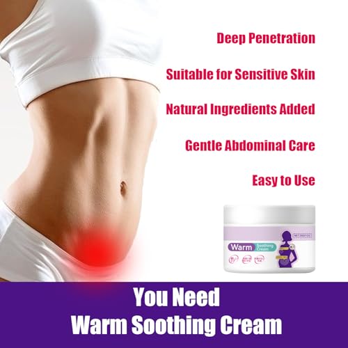 Warming Body Cream, ginseng extract, rose extract, menstrual soothing balm, leaves them feeling warm and comfortable, for warming the body. (1pc, 1)