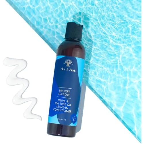 As I Am Dry & Itchy Scalp Care Leave In Conditioner - 8 ounce - Enriched with Piroctone Olamine, Ceramides, Olive Oil, and Tea Tree Oil