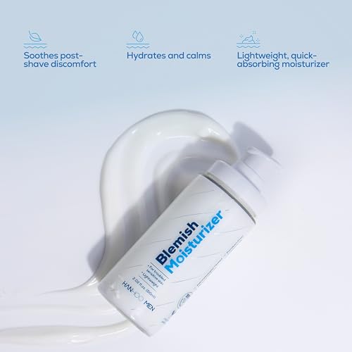 Hanhoo Men¡¯s Blemish Moisturizer, 2.02 Fl. Oz., with Bamboo, Hyaluronic Acid, and Green Tea, Non-greasy Daily Facial Moisturizer, Post-Shave Care, For Acne-Prone Skin, Korean Skincare