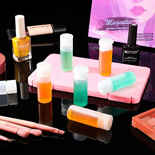 100 Pcs 12ml 0.4oz mini Plastic Sample Bottle Flip Cap Empty Travel Bottles Small Squeeze Sample Containers Leakproof Refillable for Makeup Cosmetic Toiletry Foundation