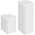 36 Pack 100% Cotton Wash Cloth, 12x12 Inch Highly Absorbent and Soft Feel Fingertip Towels, Machine Washable Washcloths for Bathroom, Gym, Hotel, Spa and Kitchen, White